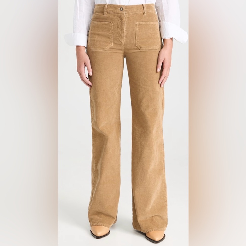 Nili Lotan Florence Wide-Leg Jeans in Camel Brown - Picture 2 of 11